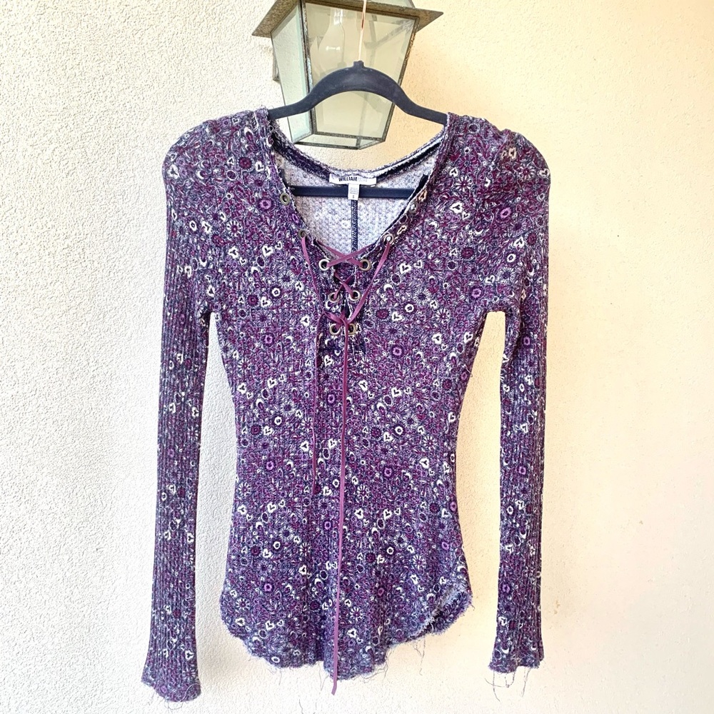 Size S William Rast Phoebe lace up top!
